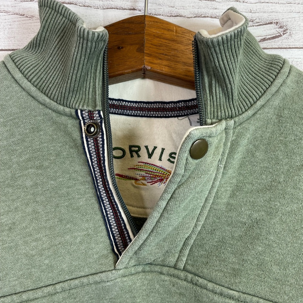 Men’s Orvis Half Zip Up Sweatshirt - Picture 5 of 8